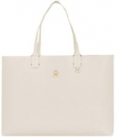 heller Damen Shopper Tommy Hilfiger Iconic Tote Solid Feather White 
