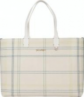 Sommer Henkeltasche Tommy Hilfiger Iconic Tote Check Farbnähte Glitzer Etui