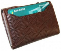 Kartenetui Tony Perotti Furbo Brown braun RFID Schutz Leder Aluminium