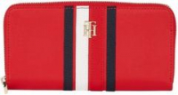 Tommy Hilfiger Poppy Large Wallet Women ZA Corporate Strips Red