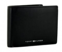 Tommy Hilfiger Herrengeldbörse Black TH Metro CC Flap an Coin schwarz