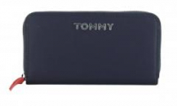 Damenbrieftasche Tommy Hilfiger TH Nylon Wallet dunkelblau rot