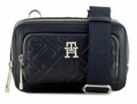dunkelblaue Umhängetasche geprägt Logo Tommy Hilfiger Camera Bag Iconic