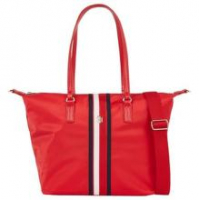 Umhängetasche aus robustem Nylon Tommy Hilfiger Poppy Tote Rot