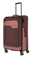 großer Koffertrolley rosa erweiterbar Travelite Viia L 77cm Frühlingsrose