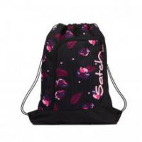 Satch Gymbag Mystic Nights schwarz pink Blumen Sporttasche