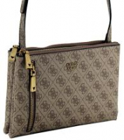 Damen Handtasche Slim Guess Naya Mini Latte Alloverprint