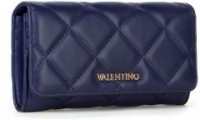 Damengeldbörse Valentino Ocarina Blu dunkelblau Steppnähte