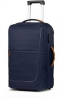 2-Rad-Trolley Satch Travel Flow M 65cm dunkelblau Lederdetails Pure Navy