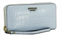 Portemonnaie eisblau Krokolook Ziparound Guess Laurel Ice Blue