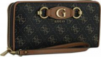 Guess Izzy Brown Logo Portemonnaie Logoprint Handschlaufe