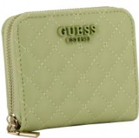 Miniportmonee Guess Rue Rose Steppmuster Light Lime Pastellgelb