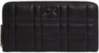 Steppung Calvin Klein Zipbörse schwarz Re-Lock Quilt Wallet Large