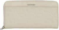Calvin Klein CK Must Wallet Stoney Beige Monogrammprägung Langbörse