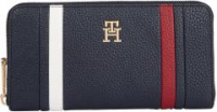 Geldbörse Ziparound Tommy Hilfiger TH Emblem dunkelblau Streifen