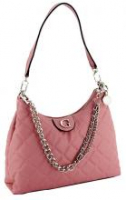 elegante Abendtasche mit Steppmuster Guess Gillian Apricot Fuchsia Rot