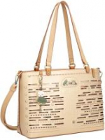 goldener Shopper mit Innentasche Anekke Amazonia Natur Pachamama Nieten