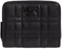 kompakter Geldbeutel Calvin Klein Quilt Steppdesign Black Wallet