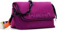 Nylontasche Desigual Logout Venecia Maxi Überschlag Purple Kette