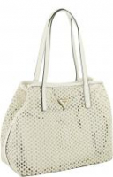 Guess Vikky Korbtasche Papierstroh hellbeige Innentasche Ivory