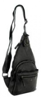 lässiger Leather Backpack Merin Harbour 2nd Used Look Ash Schwarz 