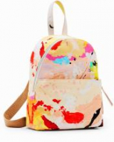 farbenfroher Alltagsrucksack Desigual Manchas Mombasa Mini Baumwolle